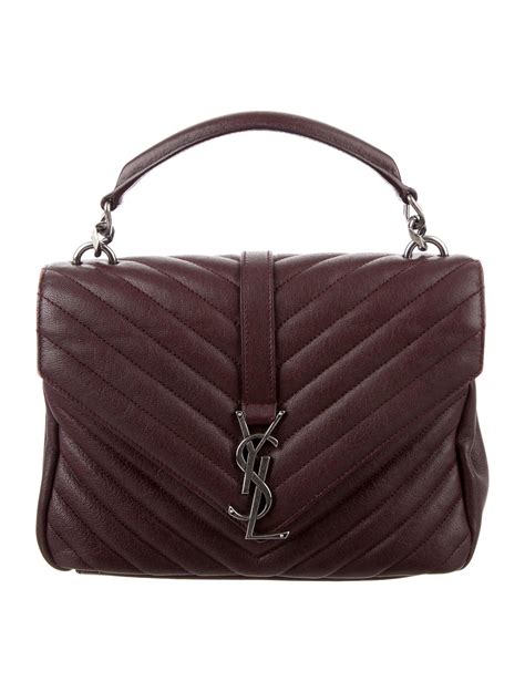 ysl bags burgundy|yves saint laurent monogram bag.